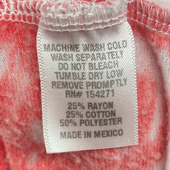 Recycled Karma Easy Tiger Graphic Sweatshirt Red Distressed Women M Vintage Wash - Picture 7 of 7